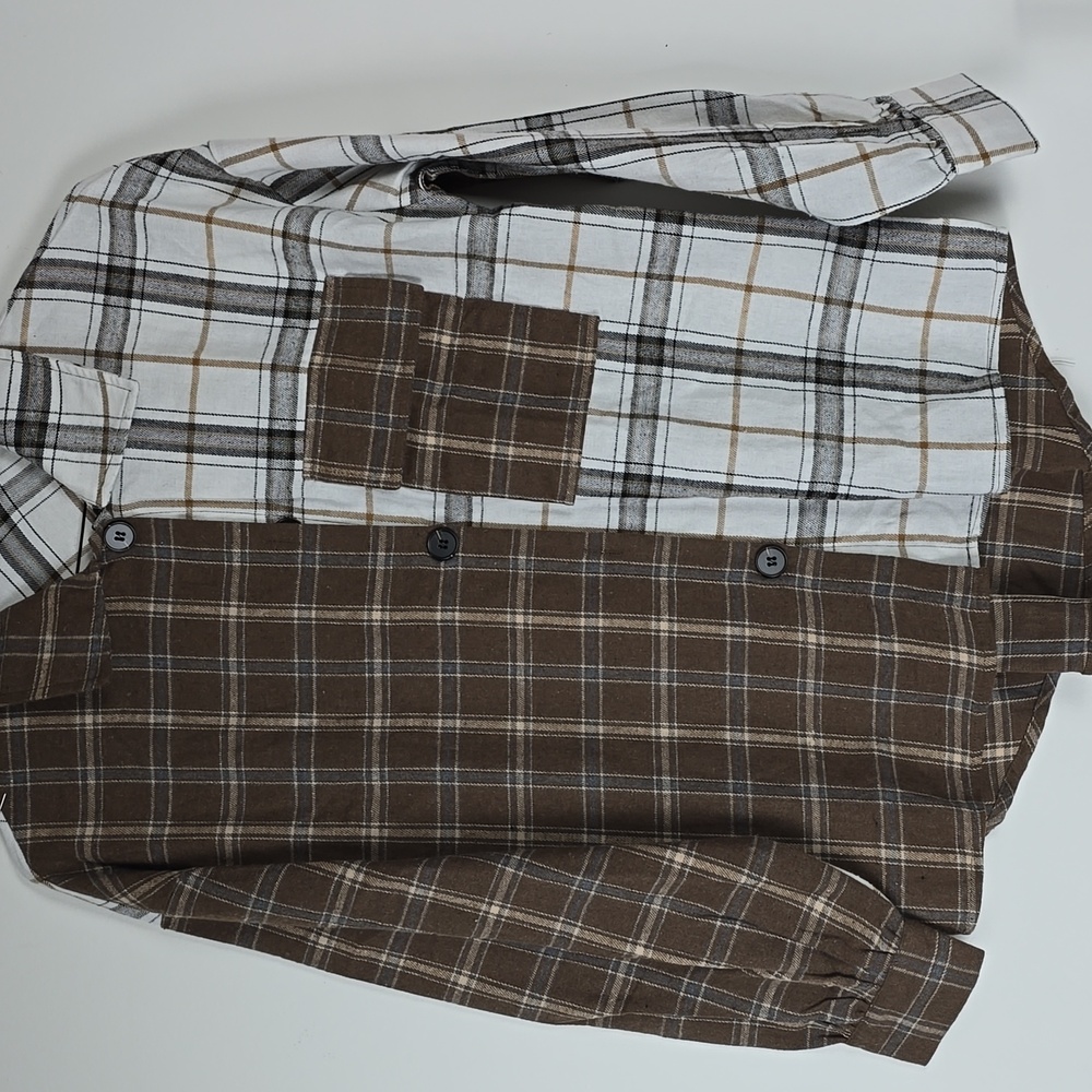 PLAID button up NEW
